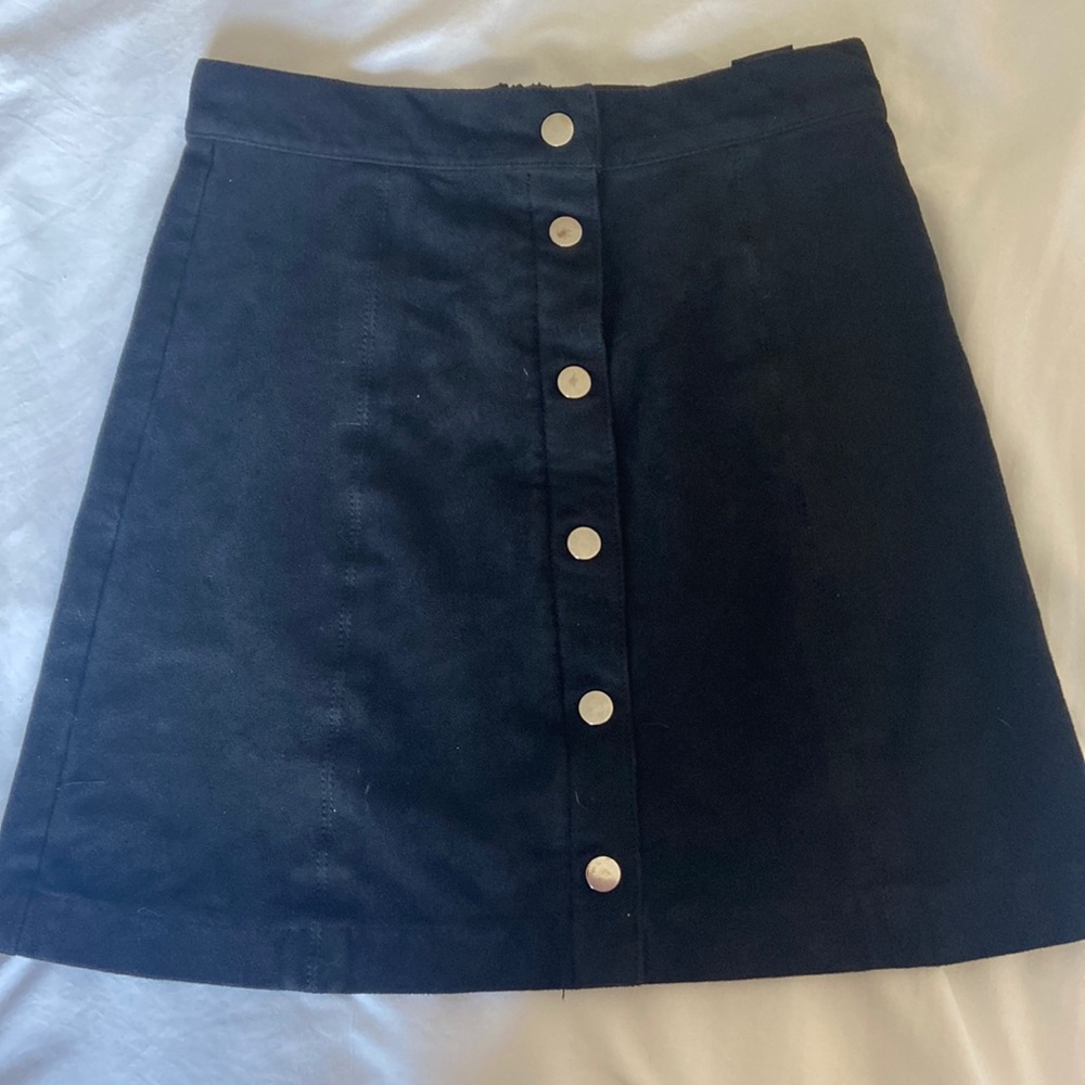 Black Suede Skirt H&M Size 4